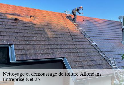 Nettoyage et démoussage de toiture allondans-25550 Entreprise Net 25